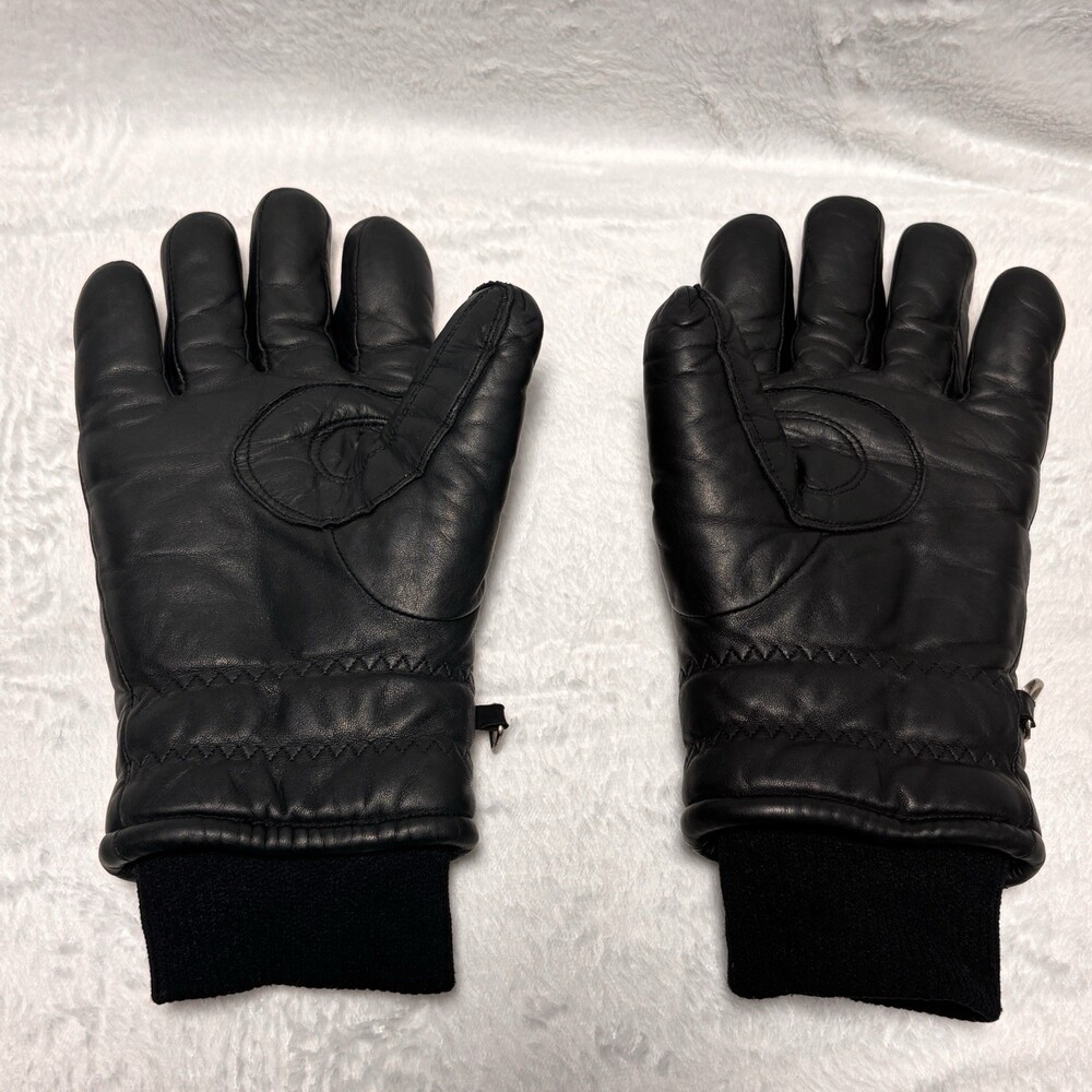 Vintage Conroy Leather Ski Gloves Black Women’s M Made in Japan Insulated